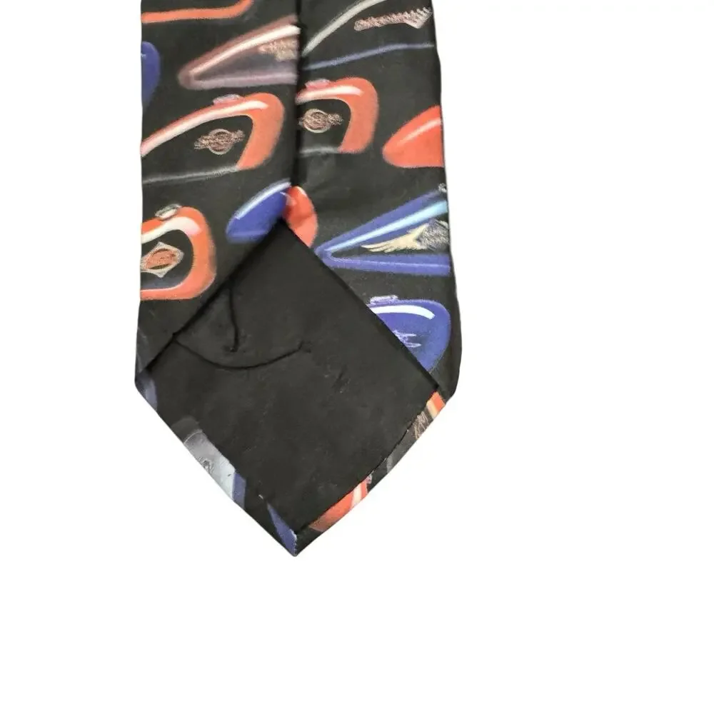 Ralph Marlin Harley Davidson Photographic Tanks 1999 Vintage Novelty Necktie